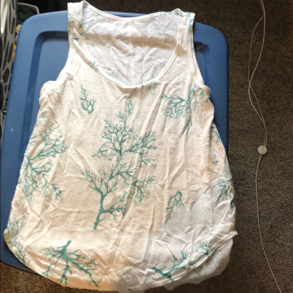 Coral print tank top